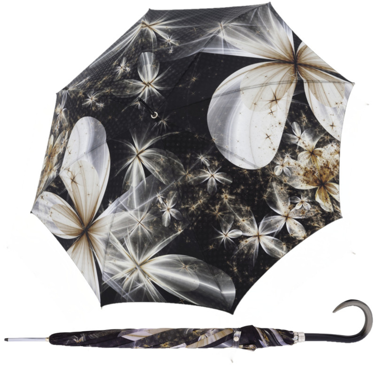 Obrázok z DOPPLER MANUFAKTUR Elegance Boheme Magnolia - dámský luxusní deštník s potiskem květů magnolie