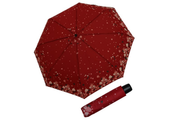 Obrázok z DERBY Hit Mini Crystals - dámský skládací deštník červená