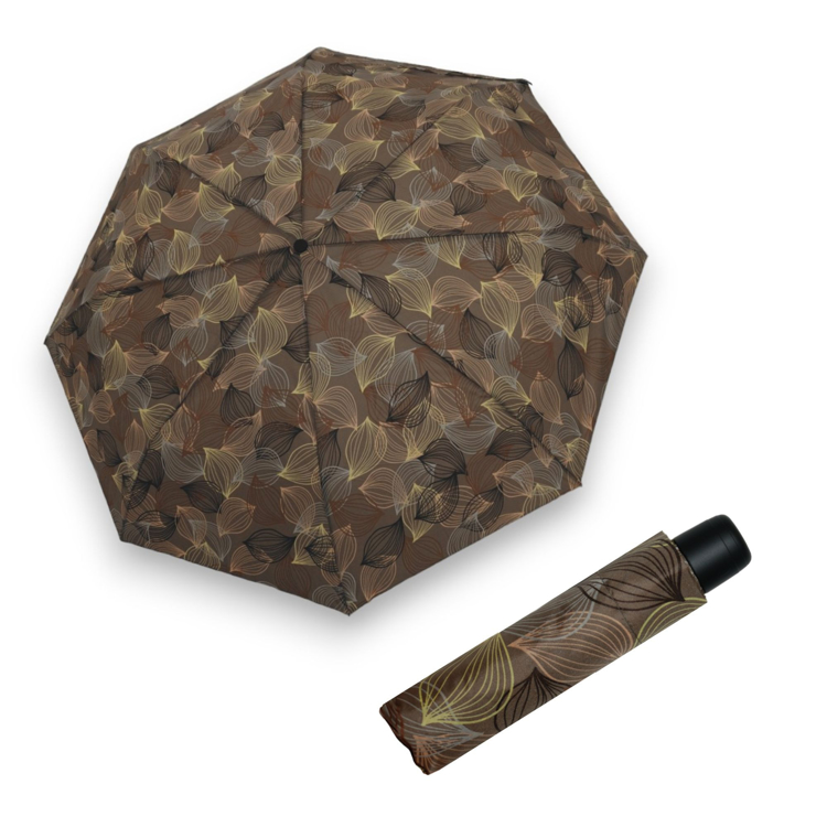 Obrázok z DERBY Hit Mini Leaves - dámský skládací deštník hnědá