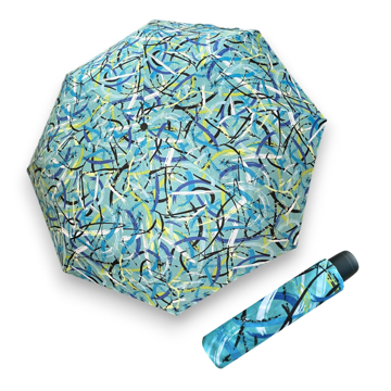 Obrázok z DERBY Hit Mini Moving Lines Blue - dámský skládací deštník zelená