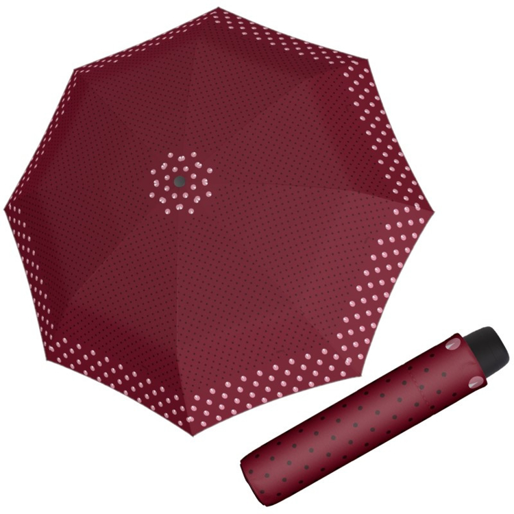 Obrázok z DERBY Hit Mini Twinkle - dámský/dětský skládací deštník červená