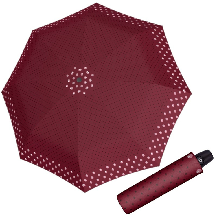 Obrázok z DERBY Hit Magic Twinkle - dámský plně automatický deštník červená