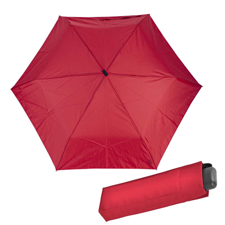 Obrázok z DERBY HIT MINI FLAT - dětský/dámský skládací deštník červená