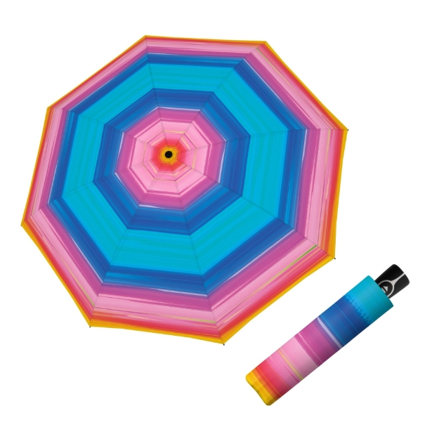 Obrázok z DOPPLER Fiber Magic Happy pink - dámský plně automatický deštník vícebarevný
