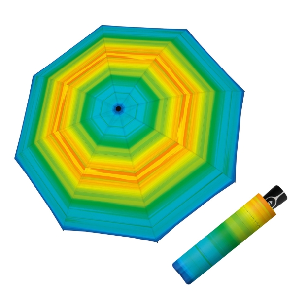 Obrázok z DOPPLER Fiber Magic Happy green - dámský plně automatický deštník vícebarevný