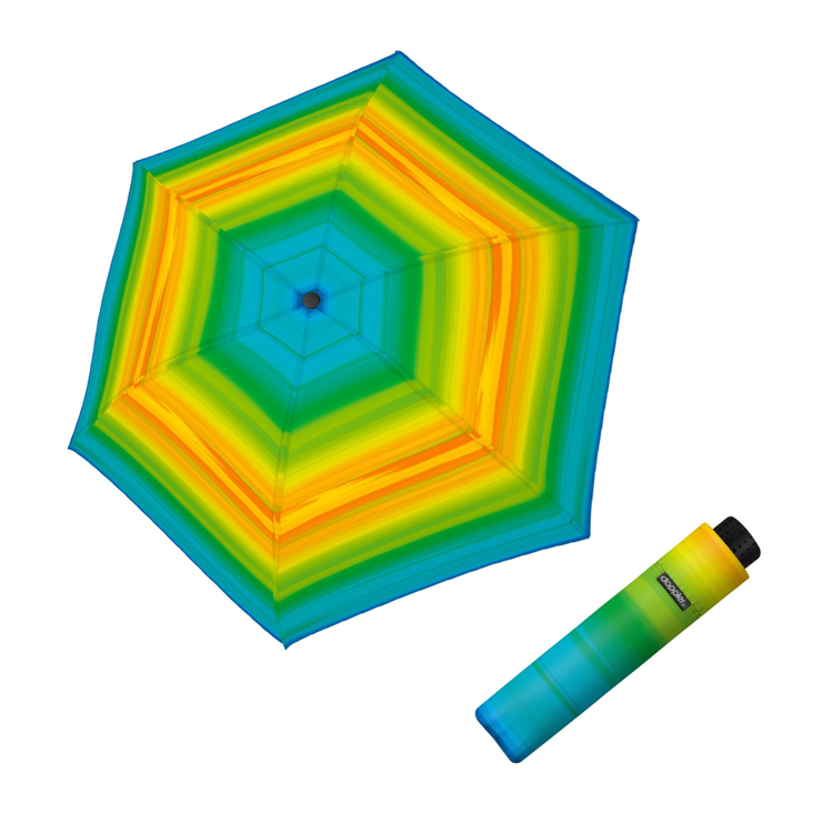 Obrázok z DOPPLER Fiber Havanna Happy green - dámský skládací deštník vícebarevný