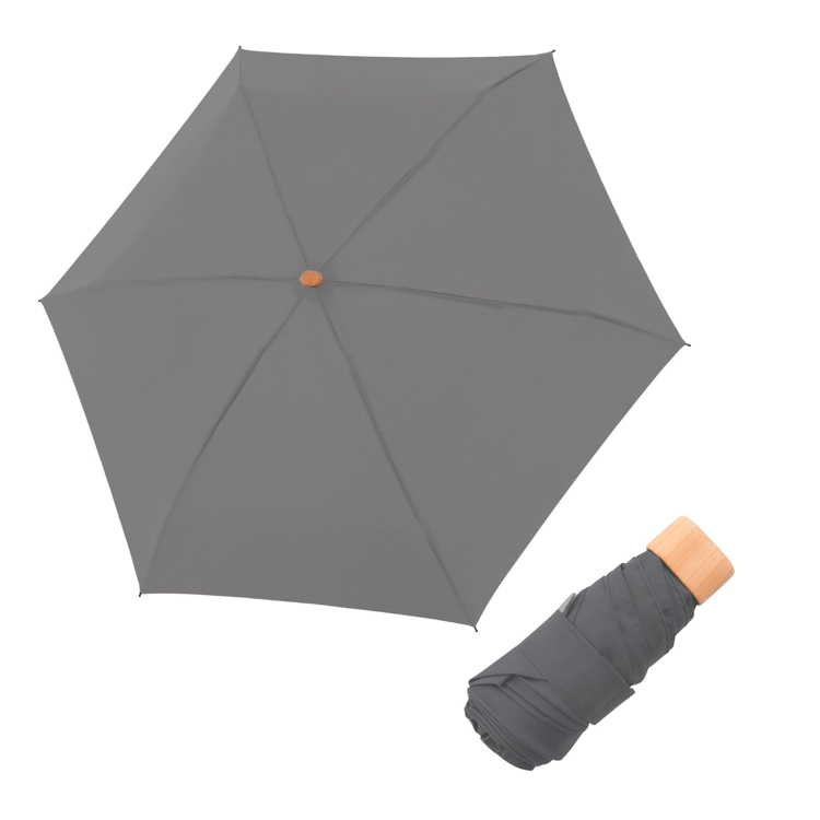 Obrázok z DOPPLER Nature Mini Cork slate grey FSC® - EKO deštník šedá