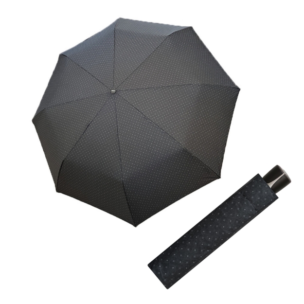 Obrázok z DOPPLER Mini Fiber - pánský skládací deštník šedá