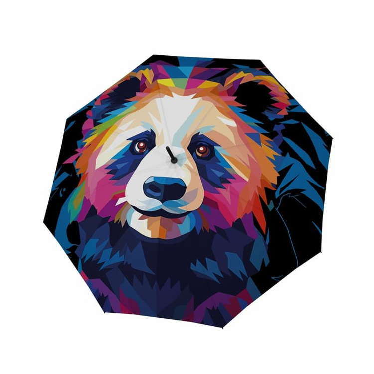 Obrázok z DOPPLER Modern Art Long AC Mighty Panda - holový vystřelovací deštník vícebarevný