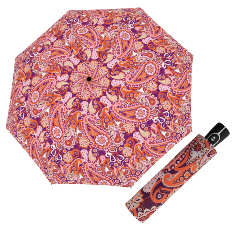 Obrázok z DOPPLER Fiber Magic Paisley berry – dámský plně automatický deštník