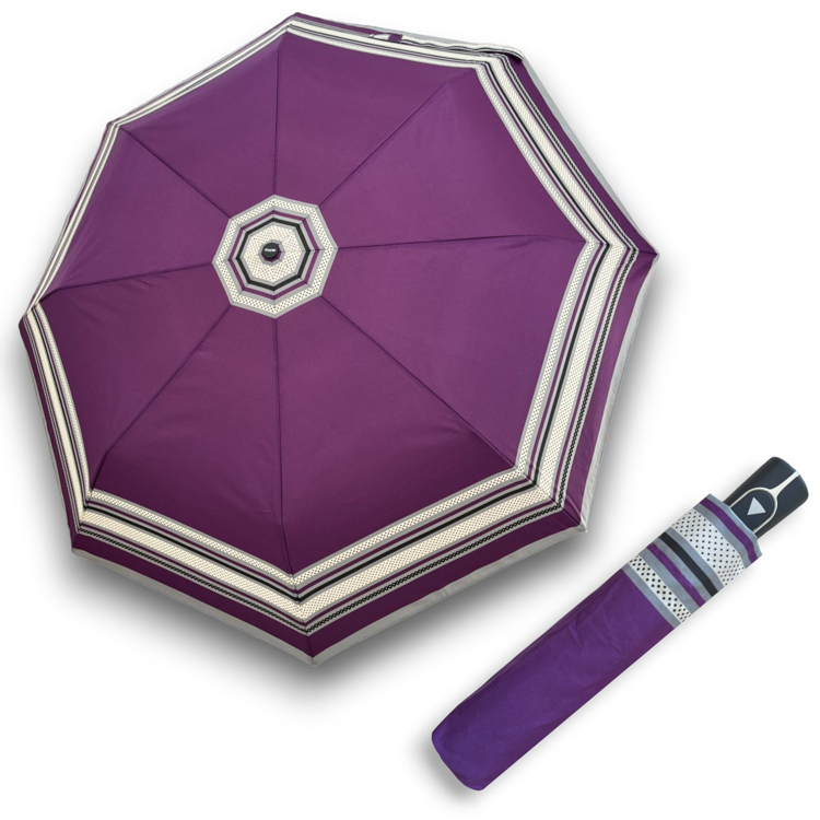 Obrázok z DOPPLER Fieber AC Graphics purple Dots border - dámský vystřelovací deštník fialová