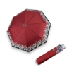 Obrázok z DOPPLER Mini Light Classic berry flowers - dámský skládací deštník červená