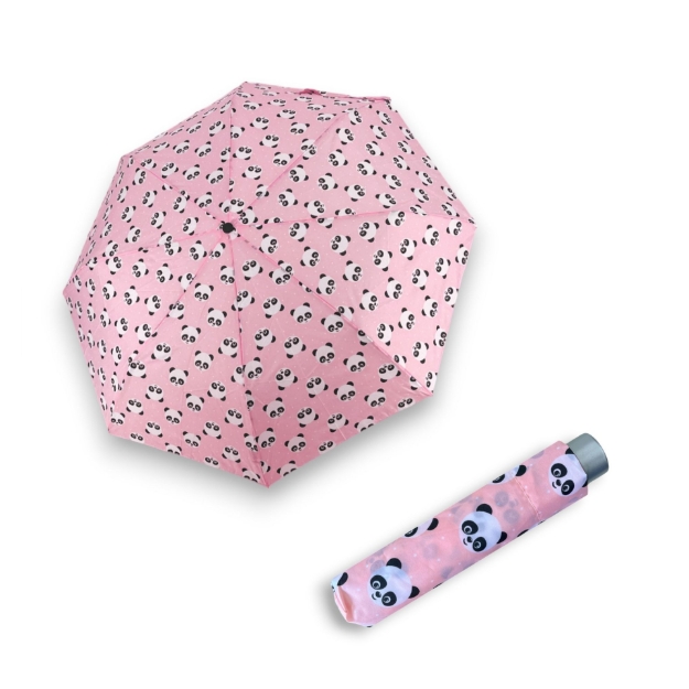 Obrázok z DOPPLER Mini Light Panda Kids - dětský skládací deštník růžová