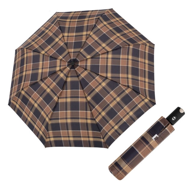 Obrázok z DOPPLER Carbonsteel Magic Karo - dámský plně automatický deštník hnědá