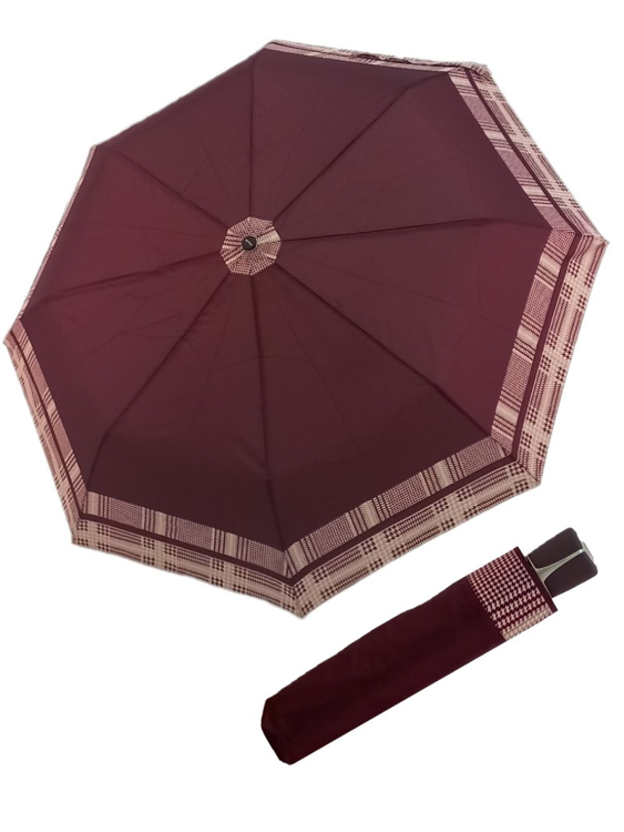 Obrázok z DOPPLER Fiber Mini Timeless - dámský skládací deštník vínová