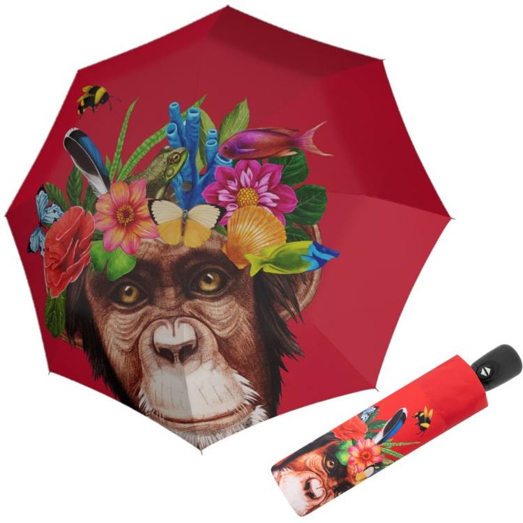 Obrázok z DOPPLER Modern Art Magic Flower Monkey - dámský plně automatický deštník vícebarevný