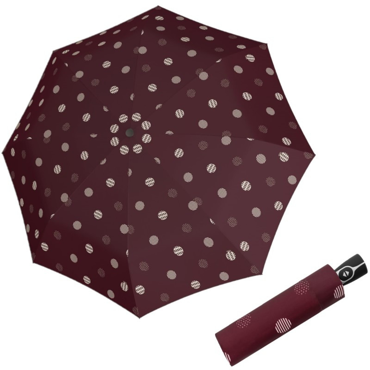 Obrázok z DOPPLER Fiber Magic Timeless Red Dots  – dámský plně automatický deštník červená
