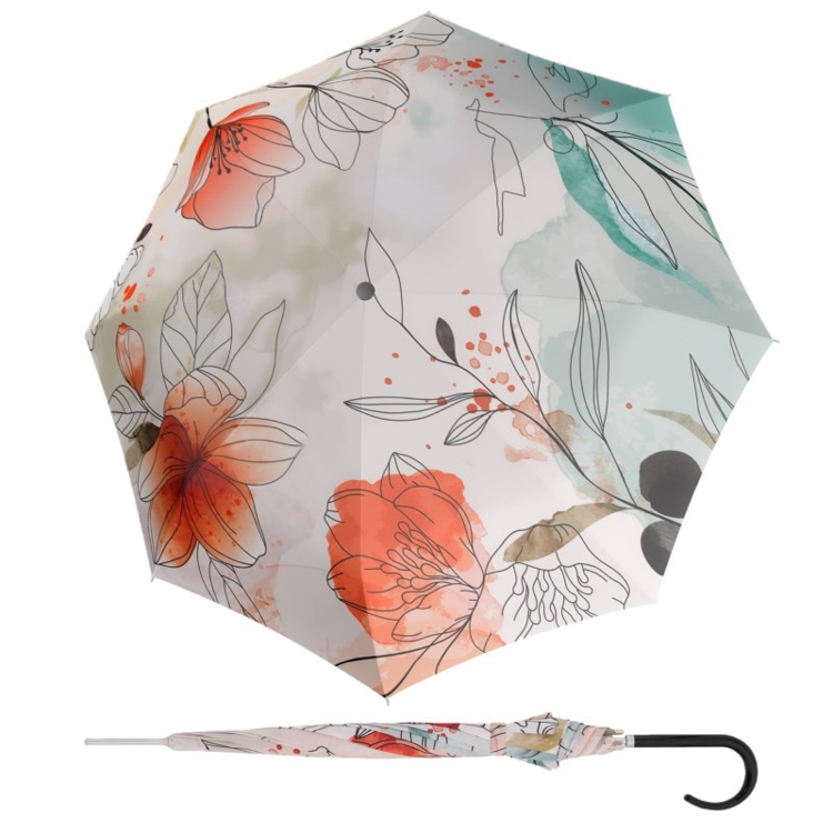 Obrázok z DOPPLER Carbonsteel Long AC Floral - dámský holový vystřelovací deštník vícebarevný