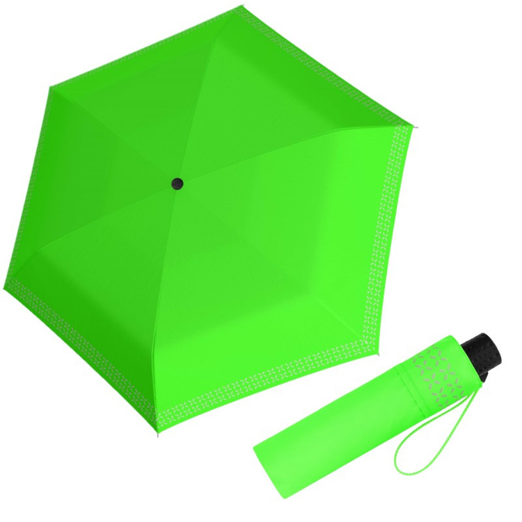 Obrázok z DOPPLER Fiber Havanna Safety Cross - dámský skládací deštník zelená
