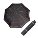 Obrázok z DOPPLER Carbonsteel Mini Woven Karo/černý - dámský skládací deštník černá