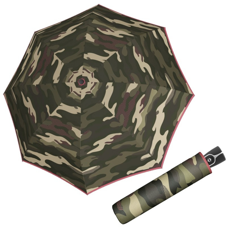 Obrázok z DOPPLER Fiber Magic Camoustripe - dámský plně automatický deštník zelená