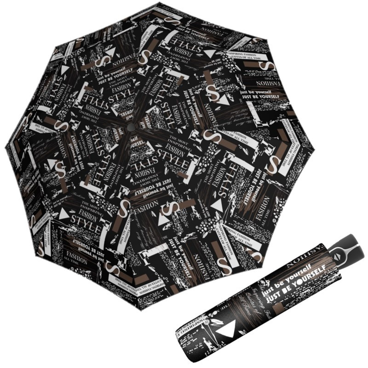 Obrázok z DOPPLER Fiber Magic Scribble Black - dámský plně automatický deštník černá