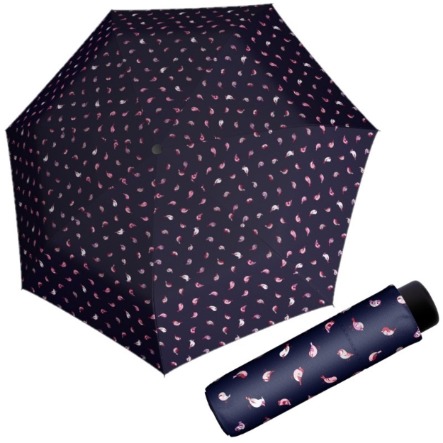 Obrázok z DOPPLER Fiber Fun Birds - dámský/dětský skládací deštník modrá