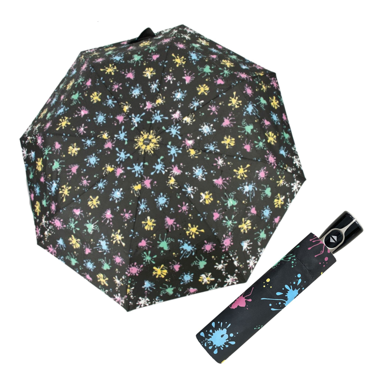 Obrázok z DOPPLER Fiber Magic colorful - dámský plně automatický deštník černá