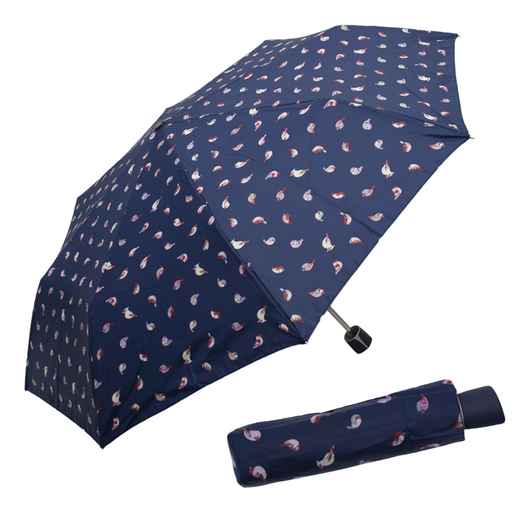 Obrázok z DOPPLER Mini Fiber Birds - dámský skládací deštník modrá