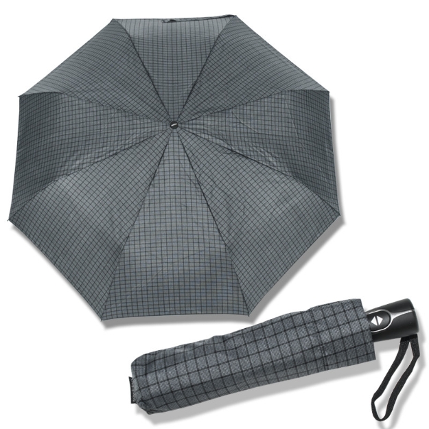 Obrázok z DOPPLER Magic Fiber - pánský plně automatický deštník šedá