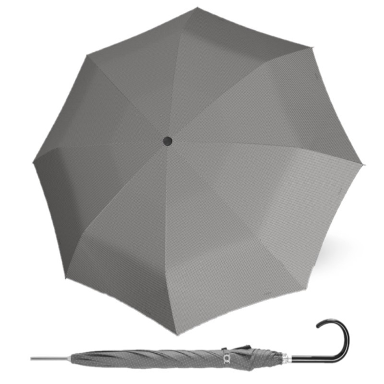Obrázok z DOPPLER Carbonsteel Long AC CHIC - dámský holový vystřelovací deštník šedá