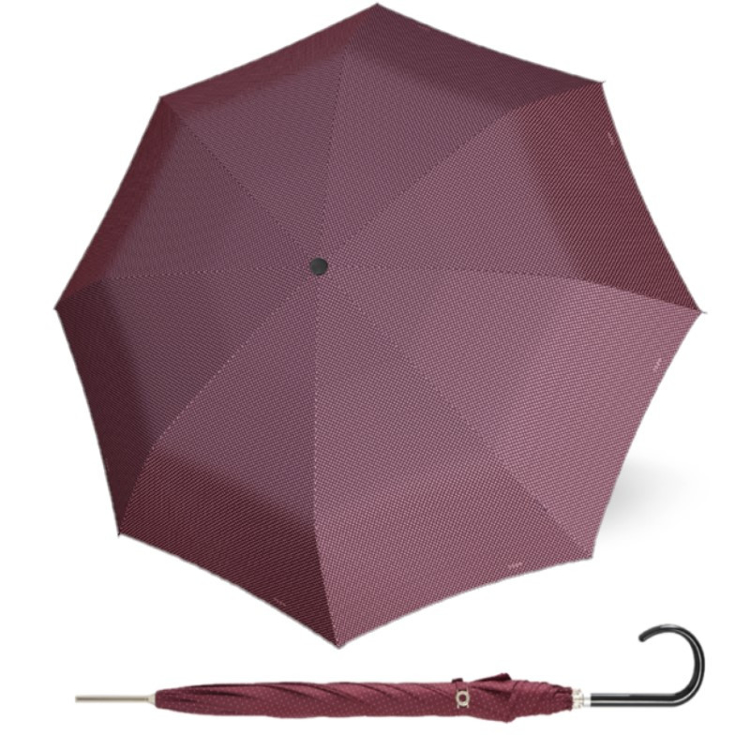 Obrázok z DOPPLER Carbonsteel Long AC CHIC - dámský holový vystřelovací deštník vínová