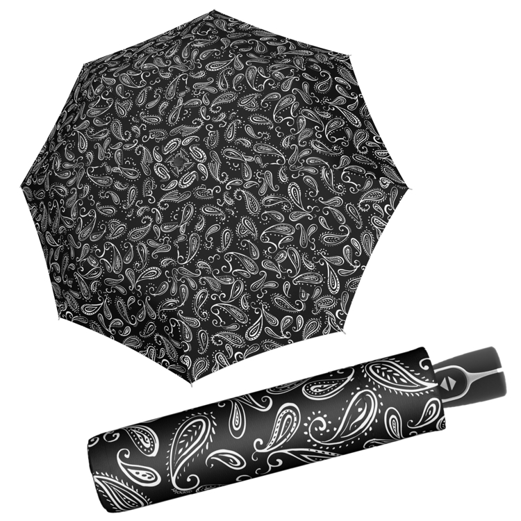 Obrázok z DOPPLER Fiber Magic Black a White - dámský plně automatický deštník bílá