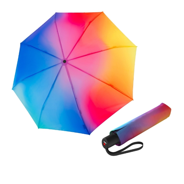 Obrázok z KNIRPS A.200 MEDIUM DUOMATIC Rainbow - elegantní dámský plnoautomatický deštník