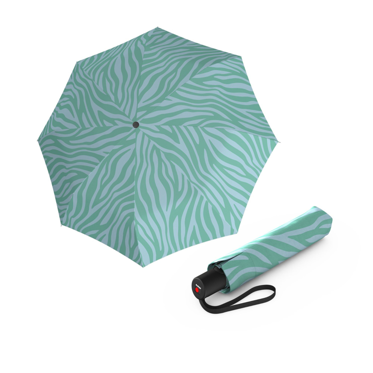Obrázok z KNIRPS A.200 MEDIUM DUOMATIC Zebra Mint - elegantní dámský plnoautomatický deštník