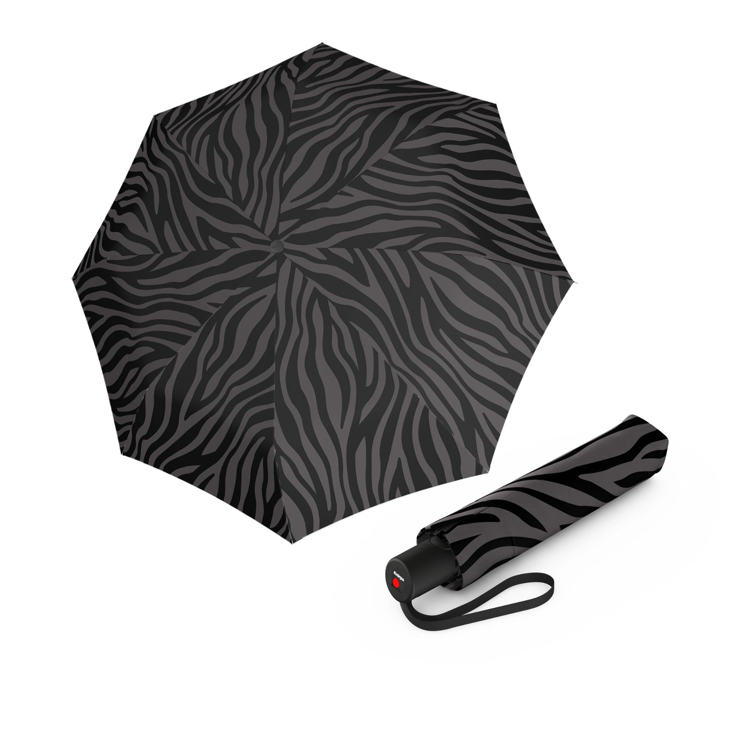 Obrázok z KNIRPS A.200 MEDIUM DUOMATIC Zebra Black - elegantní dámský plnoautomatický deštník