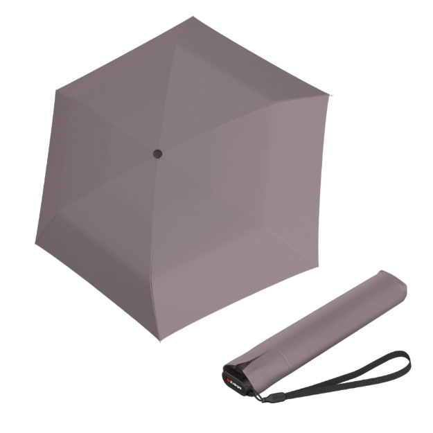 Obrázok z Knirps US.050 ultra light slim manual mauve - lehký dámský skládací plochý deštník
