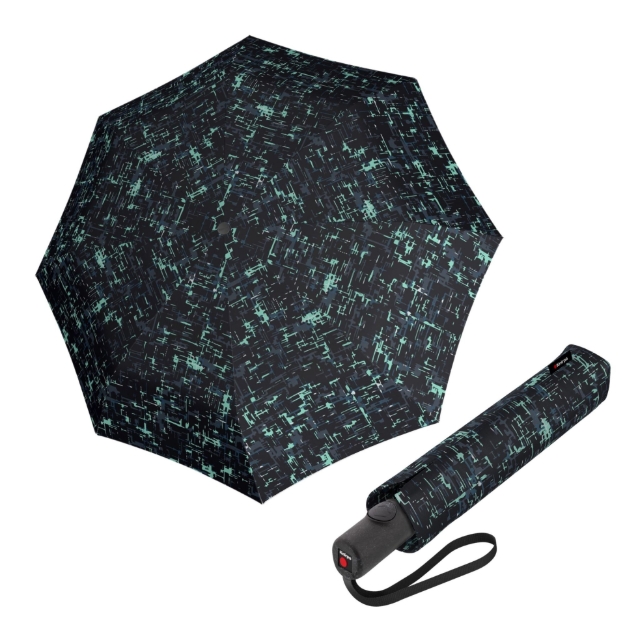 Obrázok z Knirps Re3 Duomatic structuremint - lehký skládací deštník zelená