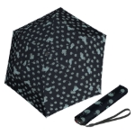 Obrázok z Knirps US.050 ultra light slim manual rainyday black - lehký dámský skládací plochý deštník světle šedá