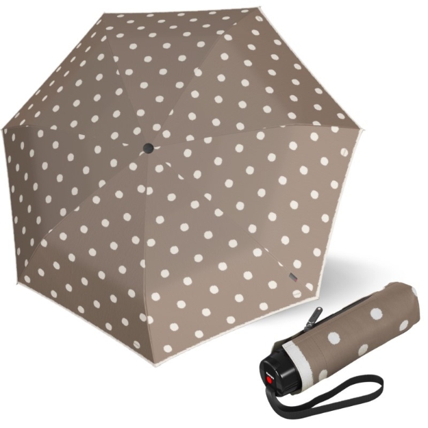 Obrázok z KNIRPS T.020 DOT ART TAUPE - ultralehký skládací deštník béžová