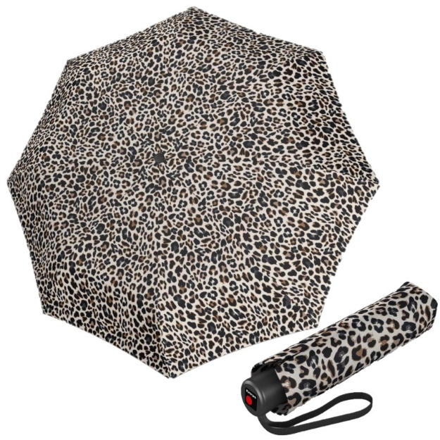 Obrázok z KNIRPS A.050 MEDIUM JAGUAR - elegantní dámský skládací deštník hnědá