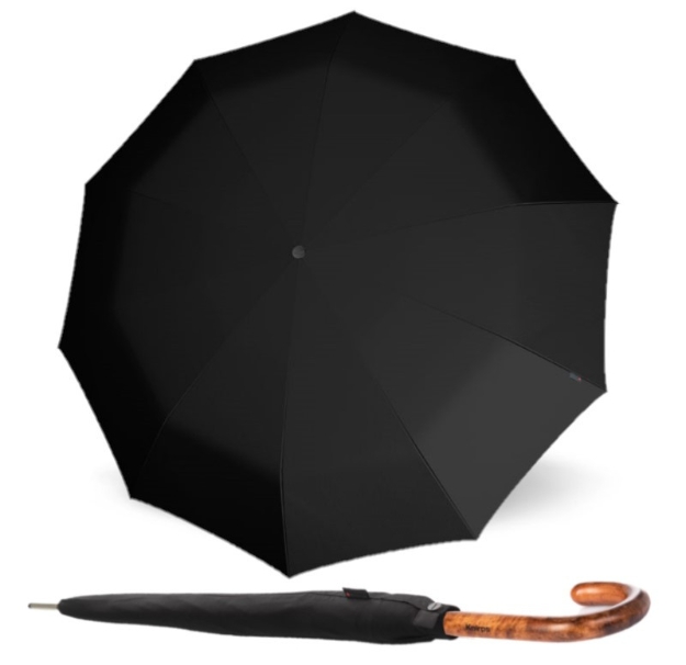 Obrázok z KNIRPS T.771 LONG BLACK - pánský holový vystřelovací deštník černá