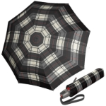 Obrázok z KNIRPS T.200 CHECK BLACK & WHITE - elegantní dámský plně automatický deštník