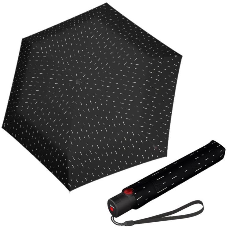 Obrázok z KNIRPS U.200 RAIN BLACK - elegantní dámský plně automatický deštník černá