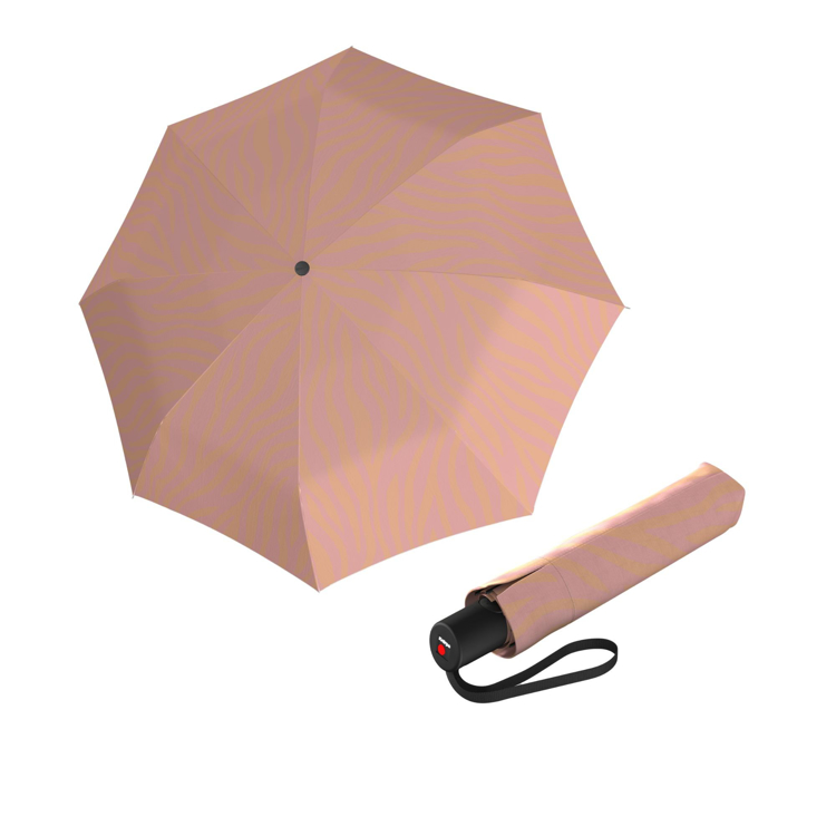 Obrázok z KNIRPS A.200 MEDIUM DUOMATIC Zebra Peach - elegantní dámský plnoautomatický deštník
