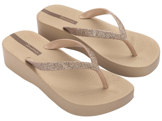 Obrázok z Ipanema Mesh Chic Plat 83386-BD734 Dámske žabky béžové