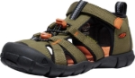 Obrázok z KEEN Seacamp II CNX Youth Detské sandále dark olive/gold flame