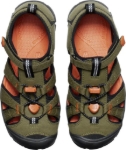 Obrázok z KEEN Seacamp II CNX Youth Detské sandále dark olive/gold flame