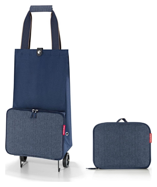Obrázok z Reisenthel Foldabletrolley Herringbone Dark Blue 30 L