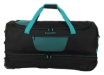 Obrázok z Travelite Basics Wheeled duffle L exp Black/petrol 98/119 L